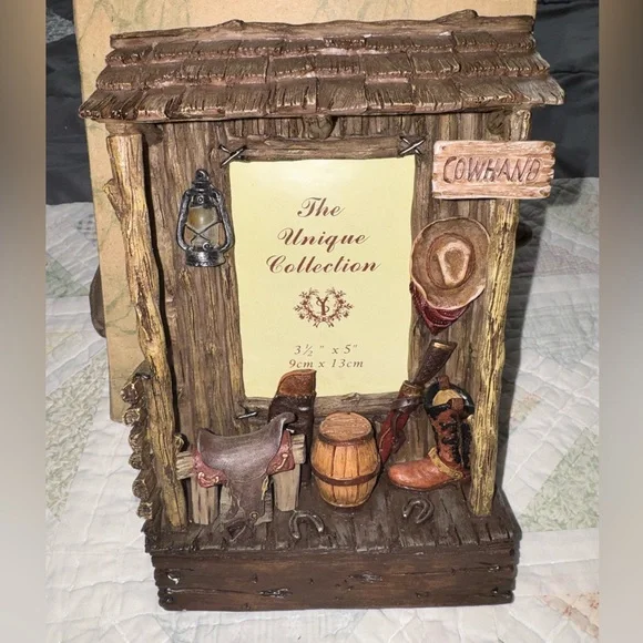 Rustic Western Light Up Picture Frame Cowboy Ranch Decor Lantern Cowhand Cabin - Picture 5 of 11